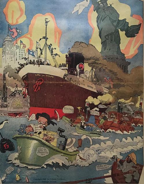 Poster Lionel Feiniger Karikaturen-Comics - Illustrationen, Verzamelen, Posters, Zo goed als nieuw, Ophalen of Verzenden