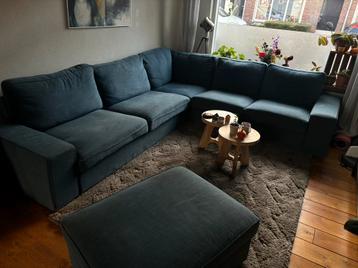 Ikea hoekbank blauw kivik - afbeelding 1