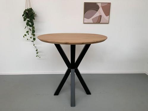Massief eiken ronde bartafel / Actiemodel!, Huis en Inrichting, Barren, Nieuw, Ophalen of Verzenden