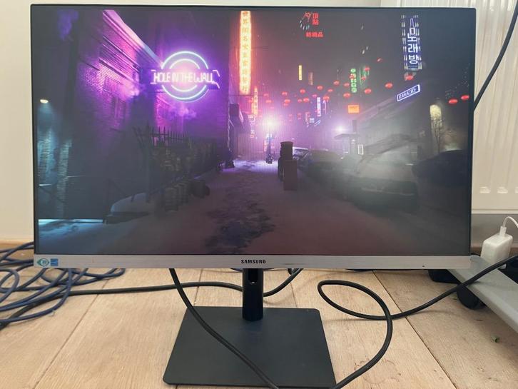 Samsung - Full HD IPS Monitor - 24 Inch, Computers en Software, Monitoren, Gebruikt, 61 t/m 100 Hz, DisplayPort, HDMI, VGA, IPS