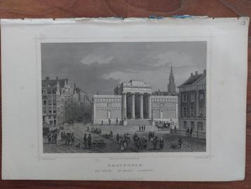 13 / Amsterdam de Beurs - staalgravure van Terwen uit 1860 beschikbaar voor biedingen