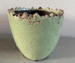 Geglazuurd plantenpotje, Tuin en Terras, Bloempotten, Rond, Ophalen of Verzenden, Zo goed als nieuw, Aardewerk