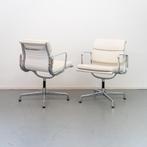 1 x Vitra Eames EA 208 Softpad Wit Leer - Chroom, Huis en Inrichting, Stoelen, Zo goed als nieuw, Metaal, Vijf, Zes of meer stoelen