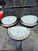 3 wandlampen, Ophalen of Verzenden, Zo goed als nieuw, Glas