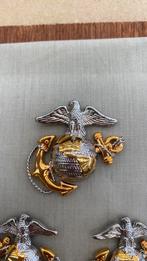 USMC petembleem officier, Verzamelen, Ophalen of Verzenden, Landmacht, Nederland, Embleem of Badge