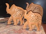 Houten Olifantjes - Handgesneden, Ophalen of Verzenden
