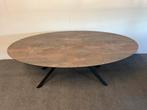 Ovale eettafel HPL roest print 220x120, 100 tot 150 cm, 200 cm of meer, Ophalen of Verzenden, Zo goed als nieuw