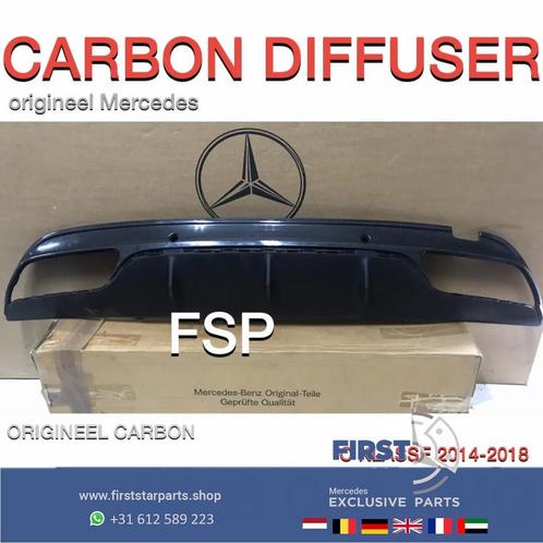 A2058854005 W205 C63 C63S AMG CARBON DIFFUSER Mercedes C KLA, Auto-onderdelen, Overige Auto-onderdelen, Mercedes-Benz, Gebruikt