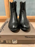 Tamaris leren enkellaarsjes maat 39, Ophalen of Verzenden, Zo goed als nieuw, Zwart, Lage of Enkellaarzen