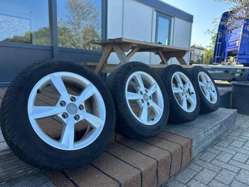 5 Spaaks Audi Velgen 16 inch Winterbanden 205/55R16 beschikbaar voor biedingen