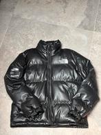 Supreme x The North Face leather Nuptse jacket, Kleding | Heren, Jassen | Winter, Maat 52/54 (L), Zwart, Ophalen of Verzenden