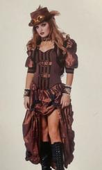 Carnaval steampunk jurk + jasje + hoed + ketting, Ophalen, Zo goed als nieuw, Carnaval