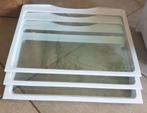 4 glazen legplaten + groentelade voor koelkast, Ophalen