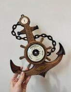 Vintage anker thermo/barometer, 32x26cm. Sailor retro wand, Verzenden, Gebruikt, Binnenthermometer