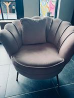 Mooie roze velvet fauteil, Huis en Inrichting, Fauteuils, Ophalen, Zo goed als nieuw