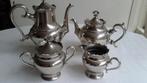 Antieke koffie/theepot ,melkkan suikerpot ,zilver tin, Antiek en Kunst, Ophalen of Verzenden