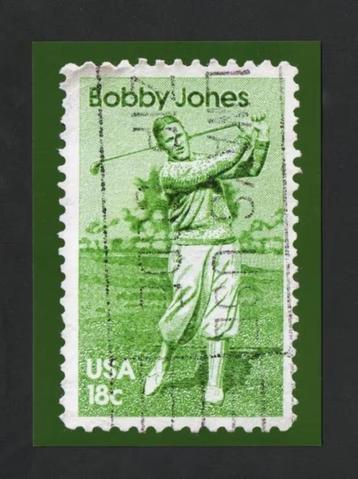 Golf Bobby Jones USA Amerika Golfbaan Postzegel Sport. beschikbaar voor biedingen