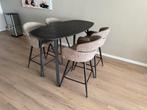Complete eetkamer, Huis en Inrichting, Ophalen, Zo goed als nieuw, 4 tot 6 stoelen