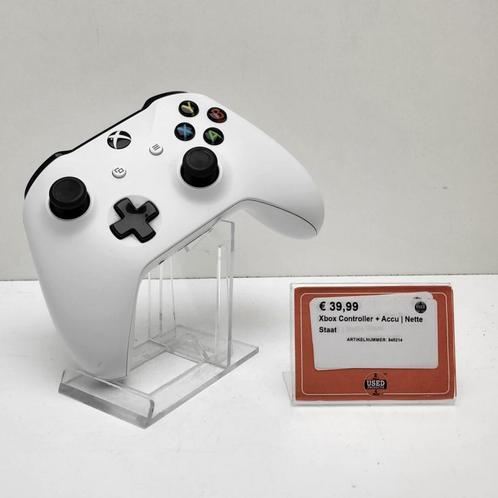 Xbox Controller + Accu | Met Garantie, Spelcomputers en Games, Games | Xbox Original, Zo goed als nieuw