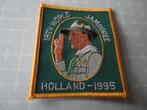 scouting embleem, 18th World Jamboree 1995, Nederland., Verzamelen, Verzenden, Zo goed als nieuw, Embleem, Speld of Insigne