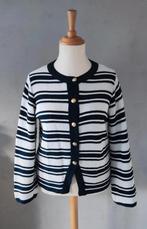 Gallery marineblauw-wit gebreid vest maat 42, Blauw, Gallery, Maat 42/44 (L), Ophalen of Verzenden
