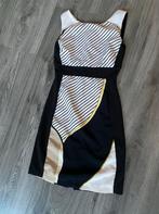 Super leuke zwarte jurk met witte en goude detail, Verzenden, Zo goed als nieuw, Zwart, Overige typen
