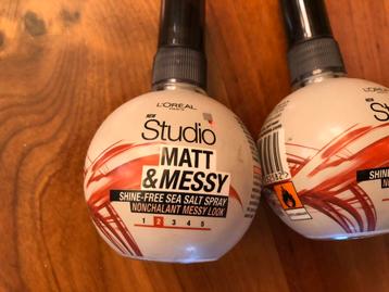 L’Oréal Studio matt & messy shine free sea salt spray beschikbaar voor biedingen
