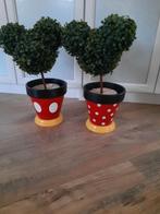 Disney Mickey Mouse boompjes en zelfgemaakte bloempotten, Verzamelen, Ophalen of Verzenden, Mickey Mouse, Zo goed als nieuw