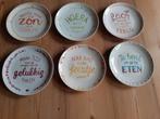 Servies-borden-maaslander-leuke tekst, Huis en Inrichting, Keuken | Servies, Ophalen of Verzenden, Zo goed als nieuw, Overige stijlen