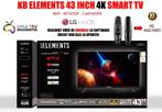 KB ELEMENTS 43 INCH 4K SMART LED TV, Overige merken, LED, 50 Hz, Nieuw