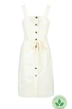 YAS ecru witte jurk met knopen maat XS, Verzenden, Wit, Zo goed als nieuw, Maat 34 (XS) of kleiner