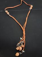 Oranje doodshoofd ketting, Overige materialen, Verstelbaar, Onbekenx, Oranje