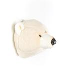 Wild&Soft ijsbeer pluche beer wit dierenkop Wild and Soft, Ophalen of Verzenden, Zo goed als nieuw, Wanddecoratie