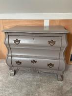 Vintage kastje grijs met lade en kast ruimte, Antiek en Kunst, Ophalen