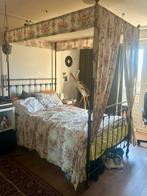 Antiek Hemelbed, Huis en Inrichting, Slaapkamer | Bedden, Ophalen, Gebruikt, Zwart, 190 cm of minder