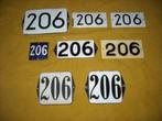 oud emaille huisnummer 206 ook 207 208 209 210 211 212 213 8, Ophalen of Verzenden