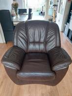 Mooie goede leren bruine fauteuil stoel, Huis en Inrichting, Fauteuils, Ophalen, Zo goed als nieuw, 75 tot 100 cm, Leer