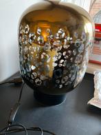 Eyecatcher: Gouden tafellamp met luipaardprint, Huis en Inrichting, Ophalen, Zo goed als nieuw, Glas, Minder dan 100 cm