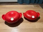Tupperware micropop, Huis en Inrichting, Keuken | Tupperware, Ophalen of Verzenden, Gebruikt, Rood, Schaal