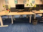 2x Duo-werkplekken verstelbaar + geluidswanden €25 per set, Ophalen, In hoogte verstelbaar, Gebruikt, Bureau