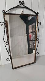 Oude Brocante Smeedijzeren Spiegel, MEGA KOOPJE 10EURO, Huis en Inrichting, Woonaccessoires | Spiegels, Ophalen, Rechthoekig, Minder dan 50 cm