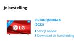 LG Smart TV HD 50 inch (10months old), Audio, Tv en Foto, Televisies, 100 cm of meer, Full HD (1080p), 120 Hz, LG