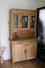 Houten buffetkast met glazen deuren, Antiek en Kunst, Antiek | Meubels | Kasten, Ophalen