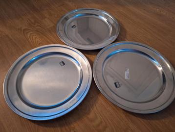 3 Nieuwe RVS 18/10 Horeca Schalen - 37cm beschikbaar voor biedingen