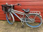 Gazelle Puur NL 24 inch jongensfiets grijs met krat, Fietsen en Brommers, Ophalen, Gazelle Puur NL, Handrem, Gebruikt