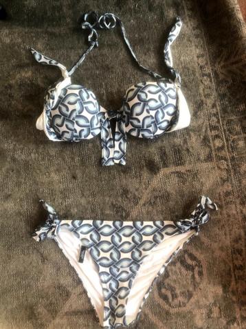 VALERY PRESTIGE bikini blauw/wit cup 80B broekje M beschikbaar voor biedingen