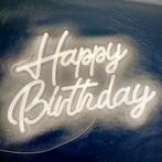 Neon LED verlichting 'Happy Birthday' intensiteit schakelaar, Huis en Inrichting, Lampen | Wandlampen, Ophalen of Verzenden, Nieuw
