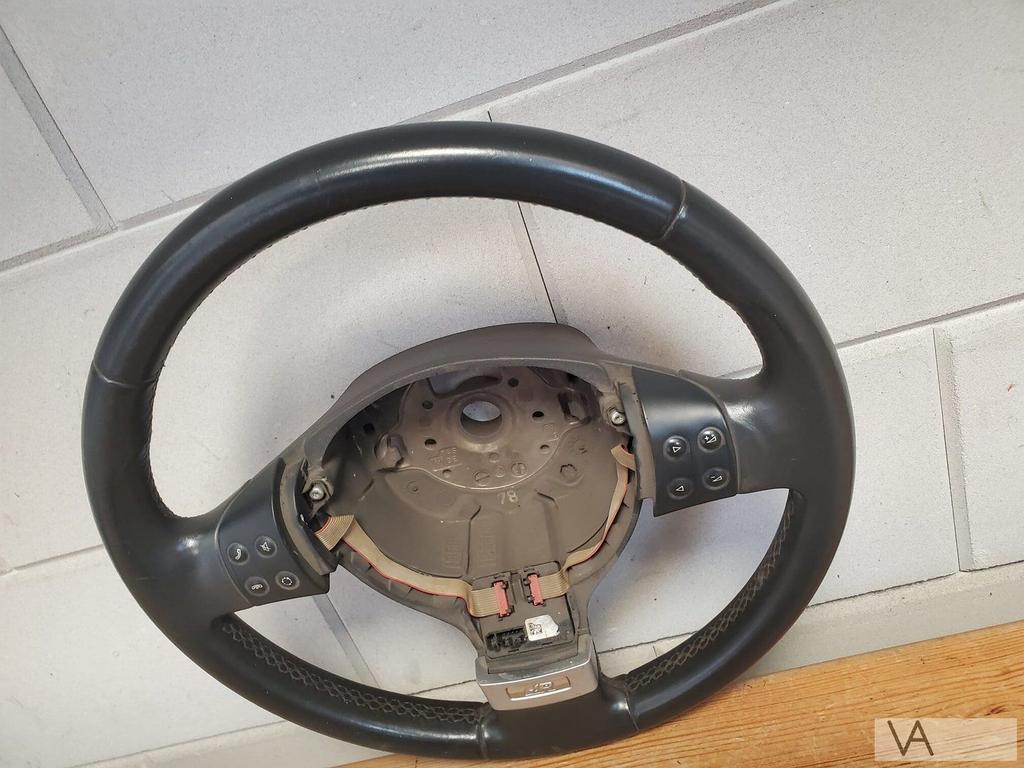 VW Golf 5 2003 - 2008 leer lederen stuur R LINE knoppen €75, Auto-onderdelen, Ophalen of Verzenden, Gebruikt, Volkswagen