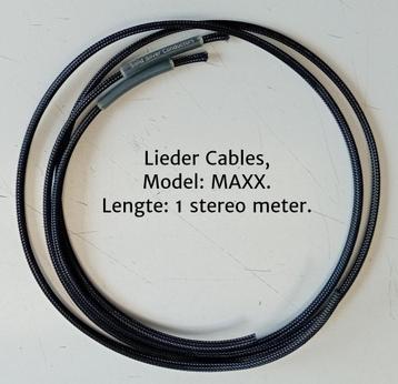 Te Koop: Puur zilver Lieder RCA Interconnect, model MAXX.   beschikbaar voor biedingen
