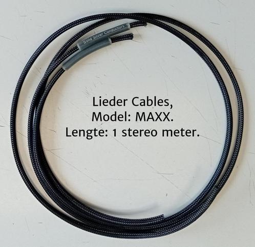 Te Koop: Puur zilver Lieder RCA Interconnect, model MAXX., Audio, Tv en Foto, Audiokabels en Televisiekabels, Nieuw, Interlink-kabel